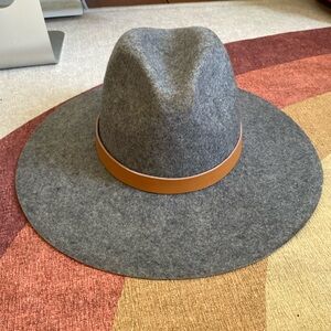 GIGI PIP Wide Brim 100% Australian Wool Hat + Leather Band